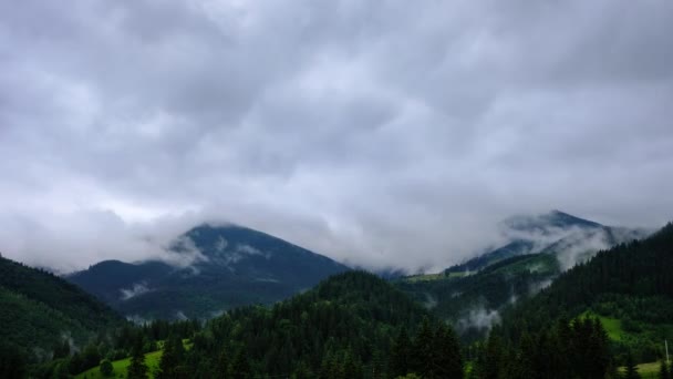 Timelapse Videó Panoráma Magas Tátra Lengyelország — Stock videók