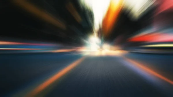 Abstract Colorful Zooming Background City Car Moving Lights — Stock Photo, Image