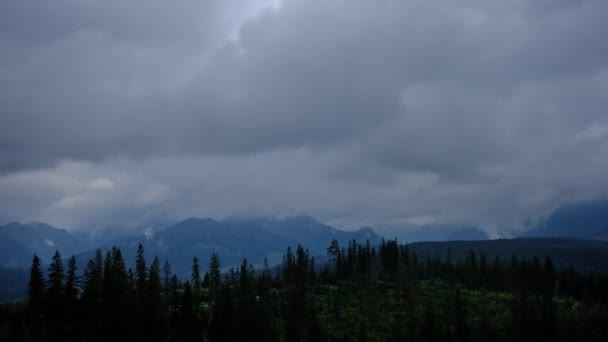 Timelapse Vidéo Panorama Des Montagnes Des Hautes Tatras Pologne — Video