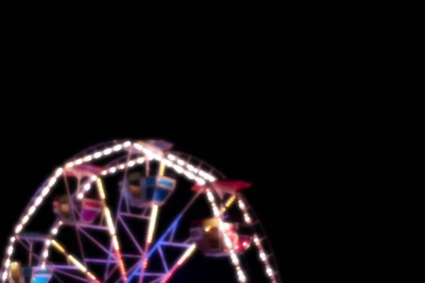 Grande Roue Dans Parc Nuit Animations Dans Parc Carnaval — Photo