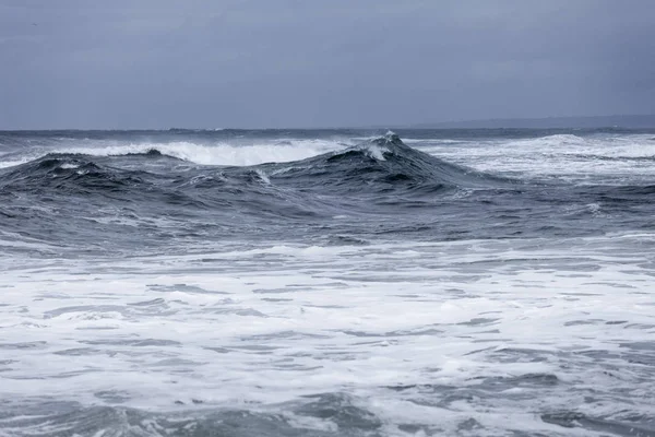 Burzliwy Chmury Fale Oceanu Podczas Burzy Oceanie Atlantyckim — Zdjęcie stockowe