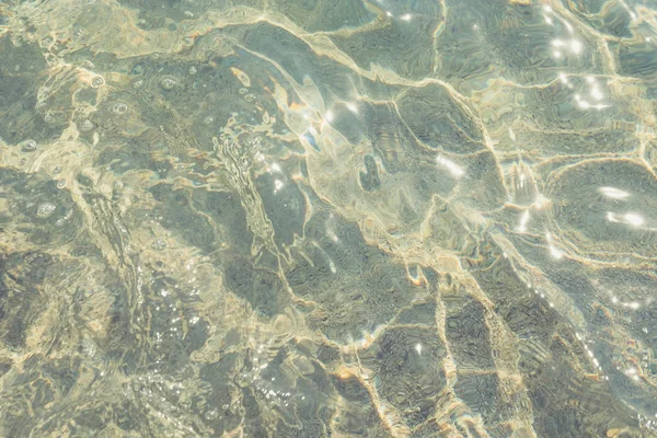 Klart Genomskinligt Havsvatten Vit Och Strand Naturliga Marina Bakgrund — Stockfoto