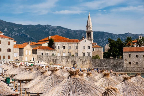 Δείτε Σχετικά Την Παλιά Πόλη Budva Στις Ακτές Της Αδριατικής — Φωτογραφία Αρχείου