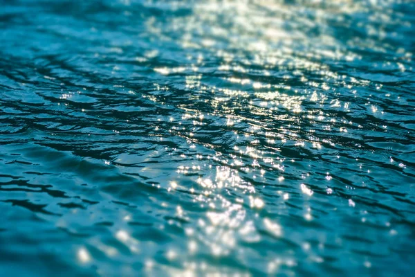 Oskärpa Tropiska Sommaren Havet Med Bokeh Solljus Våg Abstrakt Bakgrund — Stockfoto