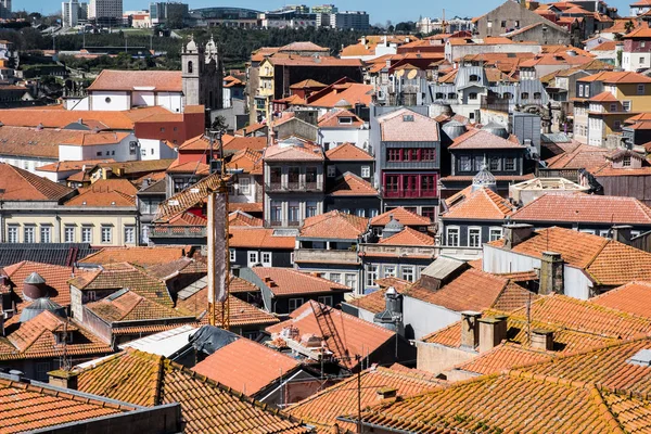 Vista aérea do Porto em Portugal num lindo dia de verão — Fotografia de Stock