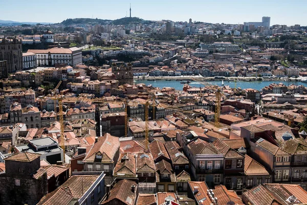 Légi kilátás Porto Portugáliában egy gyönyörű nyári napon — Stock Fotó