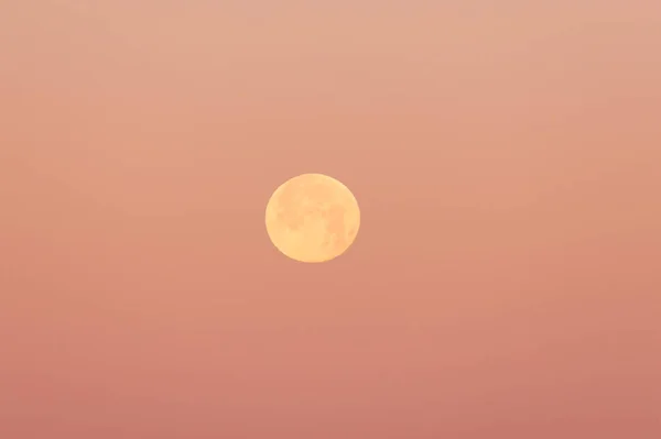 Luna plină pe cerul senin al serii — Fotografie, imagine de stoc