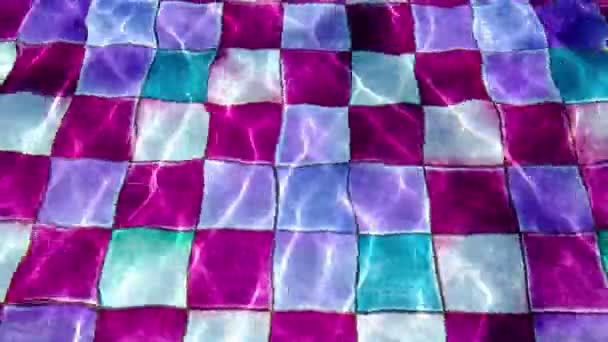 Vídeo Aguas Cristalinas Una Espaciosa Lujosa Piscina Colores Con Líneas — Vídeos de Stock