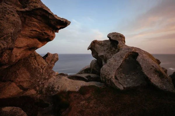 Atlantic ocean rocky coastline, Bay of Biscay, Spain — Stock Photo, Image