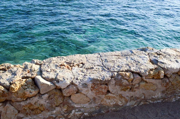 Una Vista Dall Alto Del Mare Blu Acqua Con Fondo — Foto Stock