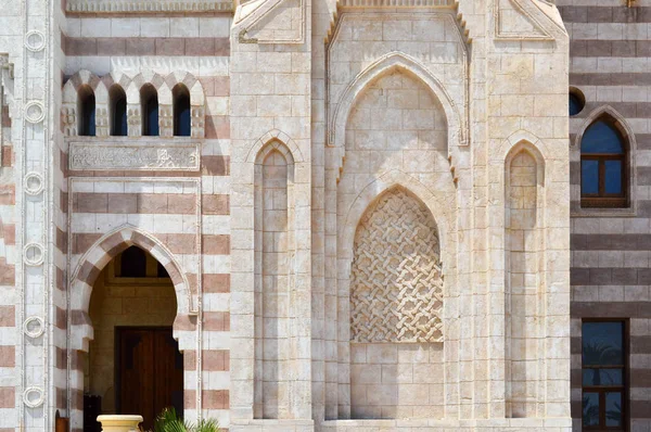 Ένας Τοίχος Μια Όμορφη Υφή Ενός Τζαμιού Μουσουλμανικό Ισλαμικό Άραβα — Φωτογραφία Αρχείου