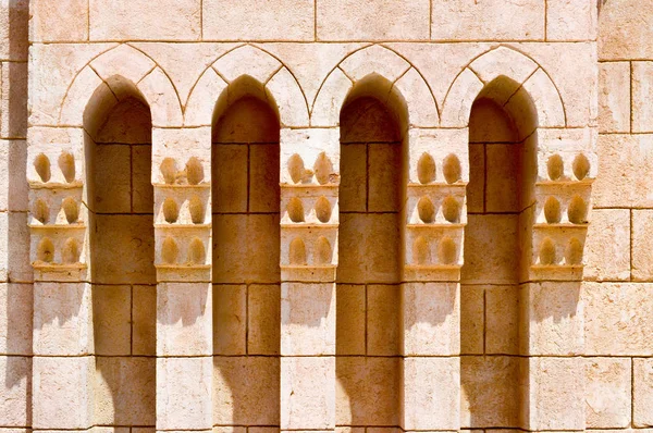 Textura Marrón Antiguo Antiguo Hermoso Ladrillo Tallado Textura Árabe Islámica — Foto de Stock