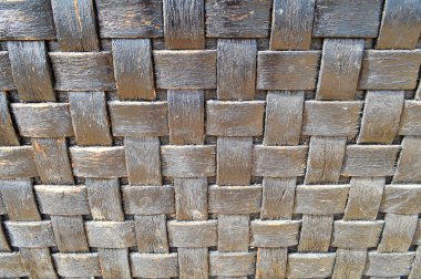 Kareli koyu mavi-siyah dışbükey ahşap damalı geometri doku eski eski hasır eski püskü hacimsel dekoratif renkli boya Tekdüzen arka plan