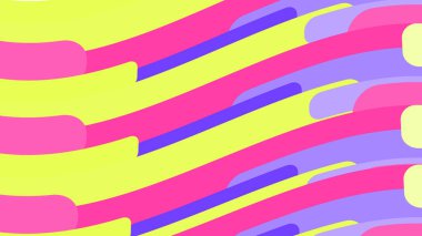 Minimalist büyülü çok renkli portakal soyut parlak çizgiler geometrik şekiller dalgalı formunda Yatay şeritler dalgaların basit kökenli. Vektör çizim.