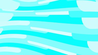 Minimalist büyülü çok renkli mavi basit arka plan içbükey soyut parlak çizgiler geometrik şekiller dalgalı formunda Yatay şeritler dalgaların kavisli. Vektör çizim.