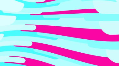 Minimalist büyülü çok renkli eğri içbükey soyut parlak çizgiler geometrik şekiller dalgalı formunda Yatay şeritler dalgaların basit kökenli. Vektör çizim.