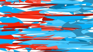 Basit bir arka plan minimalist alacalı büyülü çok renkli soyut farklı kaotik parlak mozaik şeritler geometrik şekiller dalgaların eğimli çizgiler. Vektör çizim.