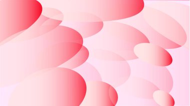 Şeffaf pembe soyut hacimsel eşsiz sihirli yuvarlak ve oval farklı şekiller ışık güzel hava kozmik baloncuklar, pembe bir arka plan üzerinde damla doku. Vektör çizim.