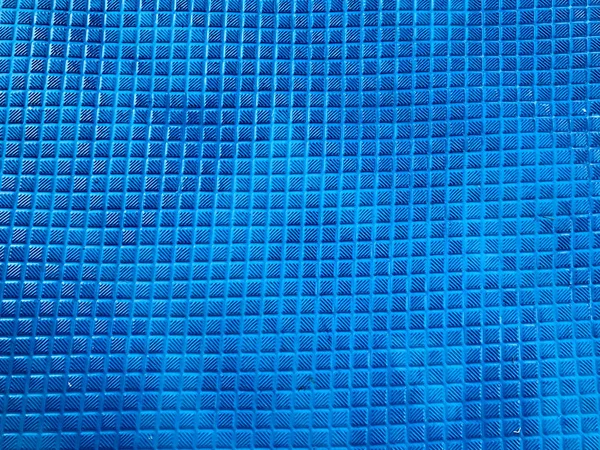 Textuur Rubberen Antislip Blauw Mat Met Een Patroon Van Vierkante — Stockfoto