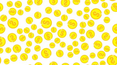 Doku ile güzel Festival parlak renkli büyülü parlak parlak pahalı lüks doları sikke altın para ile seamless modeli. Vektör çizim. Arka plan