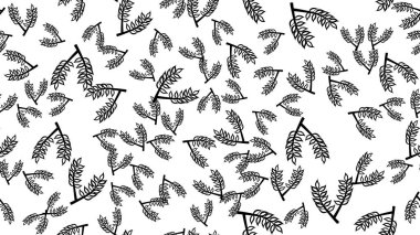 Siyah bitki dalları ile doku Dikişsiz desen bırakır ve doğal güzel malt bira bira üzerinde beyaz bir arka plan yapmak için kullanılan kaynaklanıyor. Vektör çizim