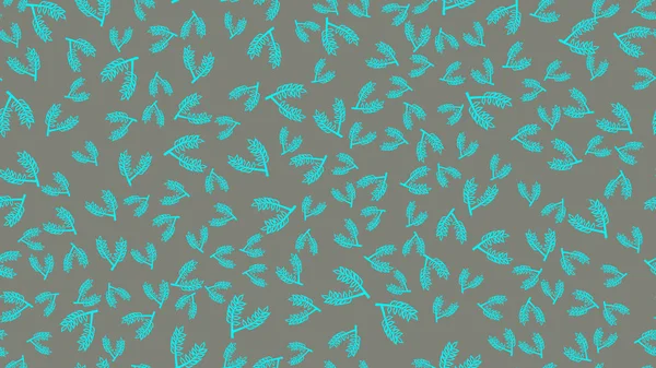 Textura patrón sin costura de ramas de plantas azules con hojas y tallos de malta hermosa natural utilizada en la elaboración de cerveza sobre un fondo gris. Ilustración vectorial — Vector de stock