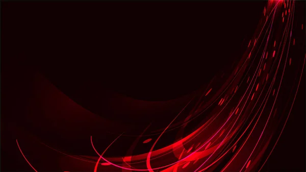 Texture di rosso astratto rosso magico incandescente brillante linee luminose al neon di onde di strisce di fili di modelli energetici e copiare lo spazio. Sullo sfondo. Illustrazione vettoriale — Vettoriale Stock