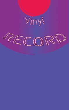 Müzikal ses 50 's, 60's, bir eski vintage retro hipster antika vinil 70 's, 80 's, 90 's alanı kopyalayın. Vektör çizim