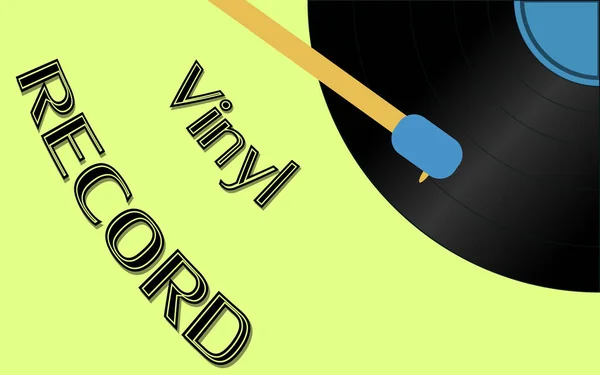 Hudební audio je starý starožitný vinyl záznam vintage retro bokovky a nápisem vinyl nahrávání na pozadí 50, 60, 70, 80, 90 a kopírovat prostor. Vektorové ilustrace — Stockový vektor