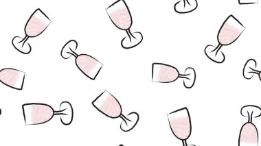 Texture, seamless pattern of beautiful hand-drawn watercolor wine glasses. The background. Vector illustration vector Texture, seamless pattern of beautiful hand-drawn watercolor wine glasses. The background. Vector illustration vector