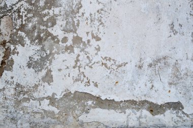 Çatlaklar ile duvar taş beton eski püskü ve fiş whitewashing ve pullu alçı, macun ile doku. Arka plan