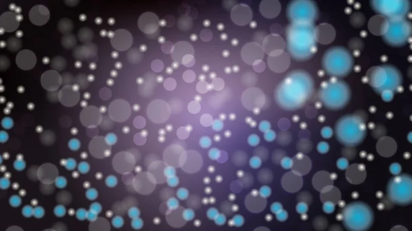 Αφηρημένο μπλε θολή φόντο με bokeh αποτέλεσμα. Μαγικό φωτεινό εορταστικό πολύχρωμα όμορφο λαμπερό λαμπερά με στίγματα φωτός, γύρω από τους κύκλους. Υφή. Εικονογράφηση διάνυσμα — Διανυσματικό Αρχείο