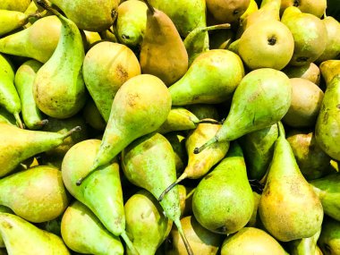 Güzel yeşil olgun Güney doğal vitamini lezzetli oryantal parlak armut, meyve. Doku, arka plan