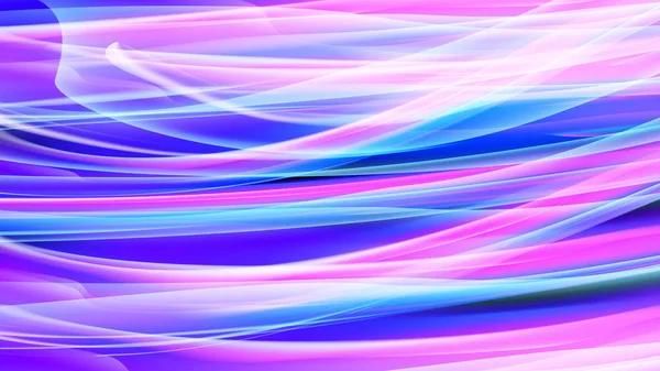 Mooie heldere bonte paars roze abstracte energetische magische kosmische vurige neon patroon van lijnen en strepen, golven, vlammen met bochten en wendingen op een zwarte achtergrond en kopie ruimte. Vector — Stockvector
