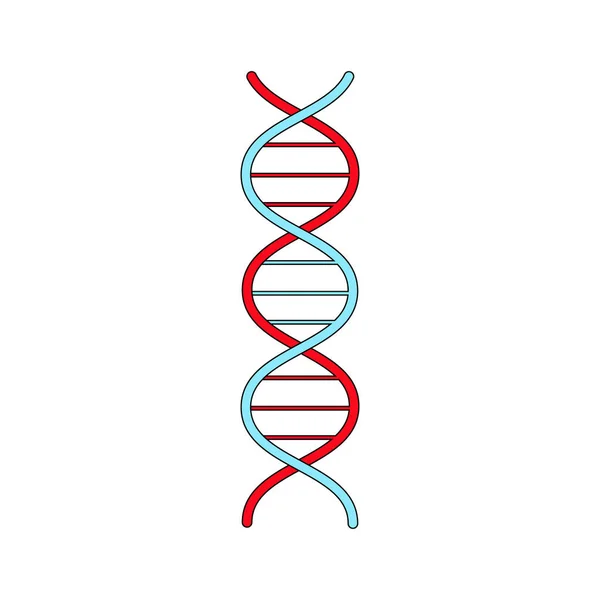 Medical pharmaceutical abstract dna gene helix, simple icon on white background. Vector illustration — Stock Vector