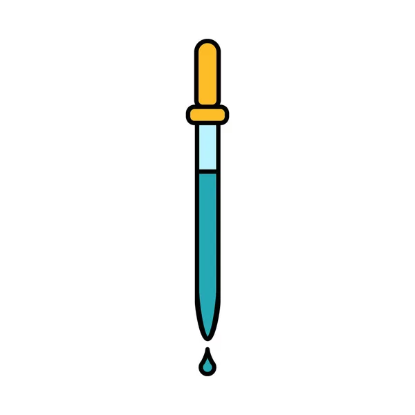 Medical pipette for instillation of drops, medication to the patient, a simple icon on a white background. Vector illustration — Stock Vector