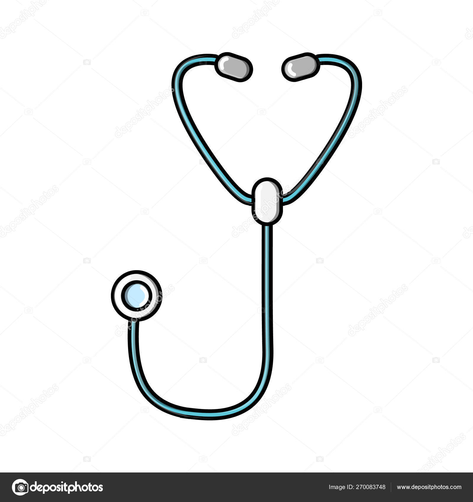 Stethoscope, phonendoscope medical to listen to the lungs and examine