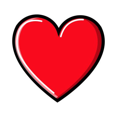 Kardiyogram ve nabız ile soyut kalp, beyaz bir arka plan üzerinde simge. Vektör çizimi