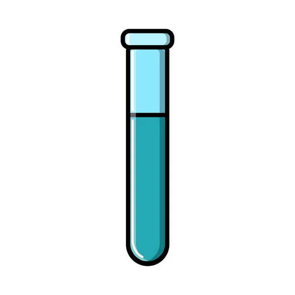 Medical research glass beaker, flask, test tube for research in the laboratory, the study of scientific drugs, icon on a white background. Vector illustration — Stock Vector