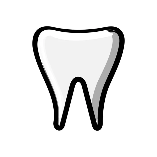 医療胃腸抽象的なアボリジニのミルク歯、王冠、入れ歯、白い背景にアイコン。ベクトルイラスト — ストックベクタ