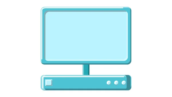 Piękny komputer medyczny z cyfrowym monitorem. Nowoczesne urządzenie medyczne do badań obrazowych USG na białym tle. Ilustracja wektorowa — Wektor stockowy