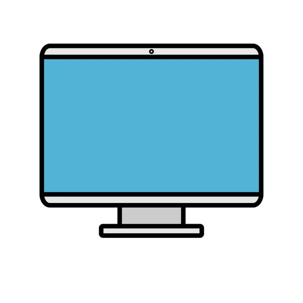 Vector illustratie pictogram van een moderne digitale digitale slimme rechthoekige computer met monitor, laptop geïsoleerd op witte achtergrond. Concept: computer digitale technologieën — Stockvector