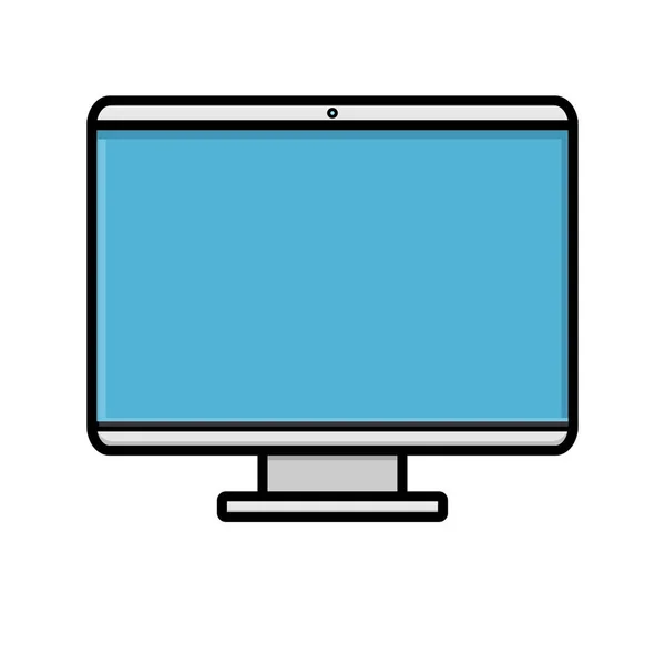 Vector illustratie van moderne digitale digitale slimme rechthoekige computer monitorpictogram in de monitor, laptop geïsoleerd op witte achtergrond. Concept: computer digitale technologieën — Stockvector