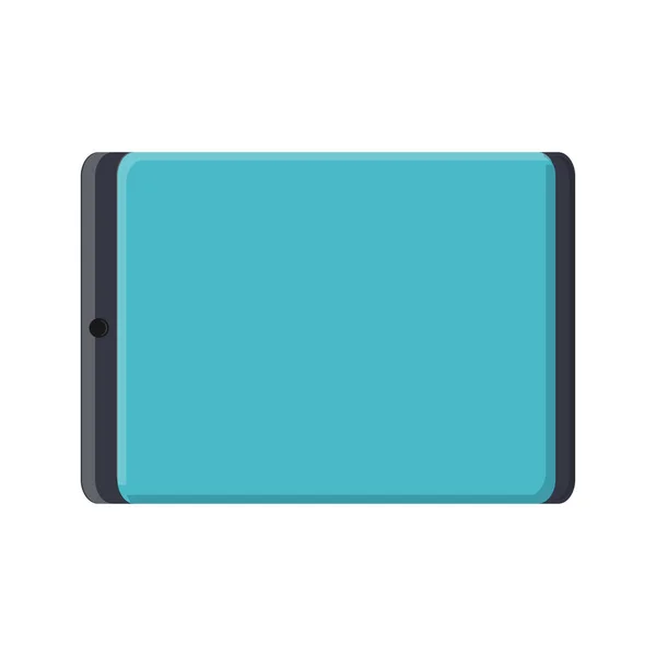 Ilustración vectorial de icono plano de la tableta móvil digital digital digital rectangular moderna con aislado sobre fondo blanco. Concepto: tecnologías digitales informáticas — Vector de stock