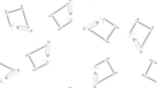 Textura padrão sem costura de microscópios ópticos médicos repetitivos intermináveis em fundo branco. Ilustração vetorial —  Vetores de Stock