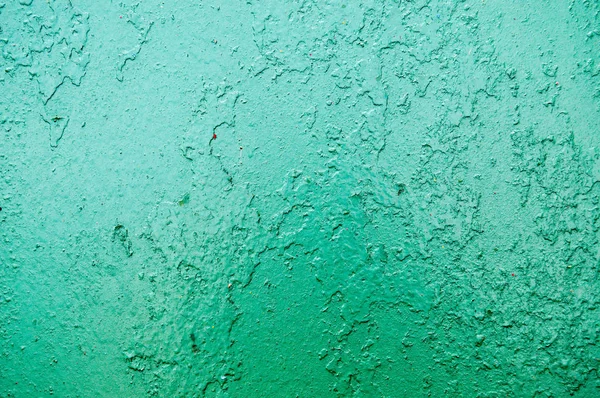 Textura železného kovu pomalovaného světle zeleného loupání barvy staré otlučené poškrábané starodávné kovové stěny s korozí. Pozadí — Stock fotografie