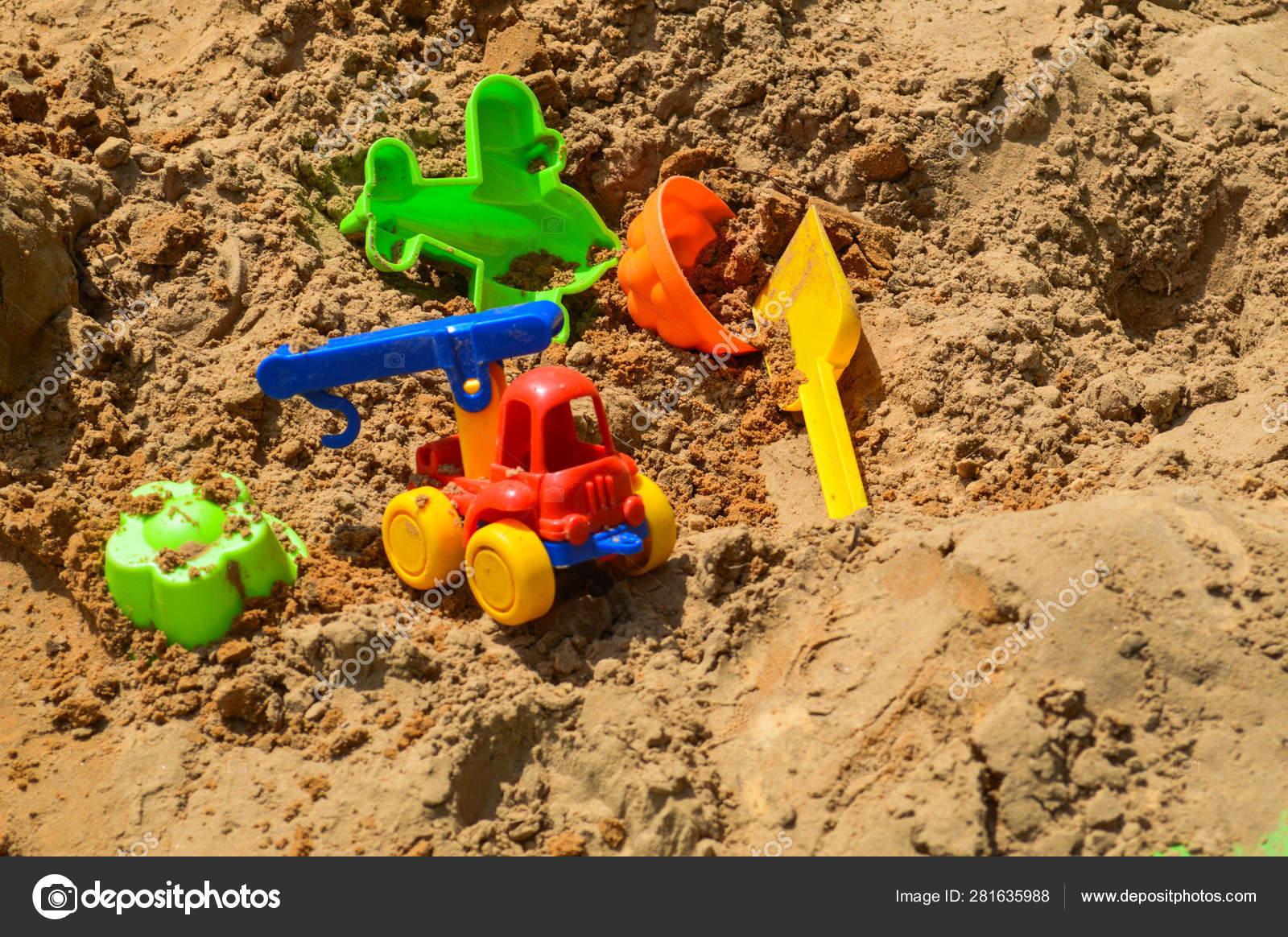 Children S Sandbox On The Playground For Games With Toys For