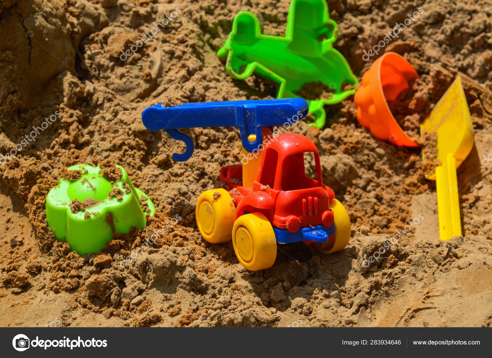 Children S Sandbox On The Playground For Games With Toys For