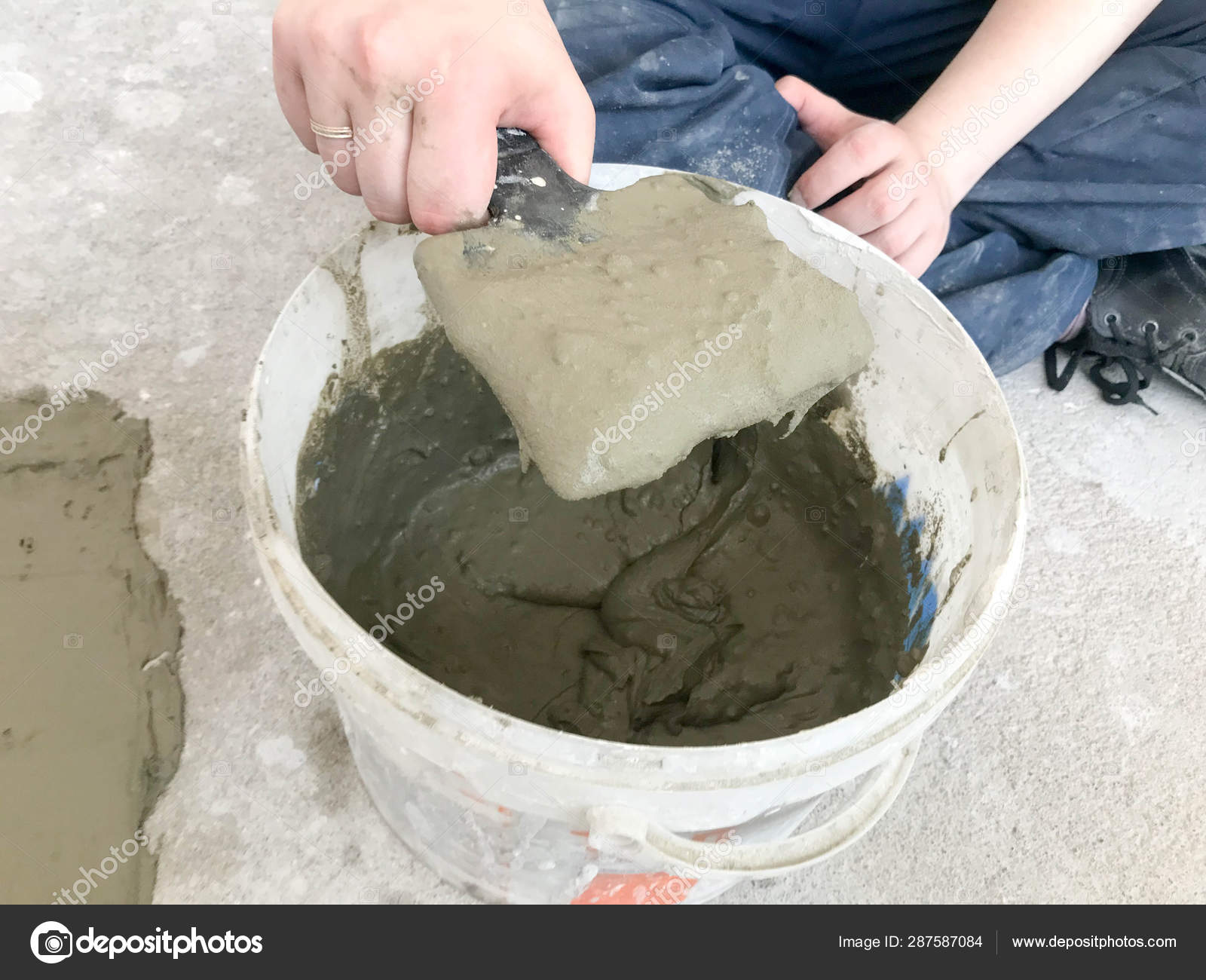 Греческий камень из плиточного клея своими руками