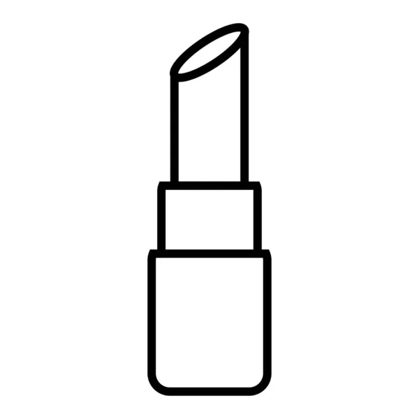 Schwarz-weiß-Symbol einfache lineare Mode glamouröse Kosmetik, Lippenstift für Lippen Make-up, Beauty-Beratung, Make-up. Vektorillustration — Stockvektor